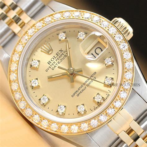 stainless steel women's rolex watch price|ladies Rolex with diamond bezel.